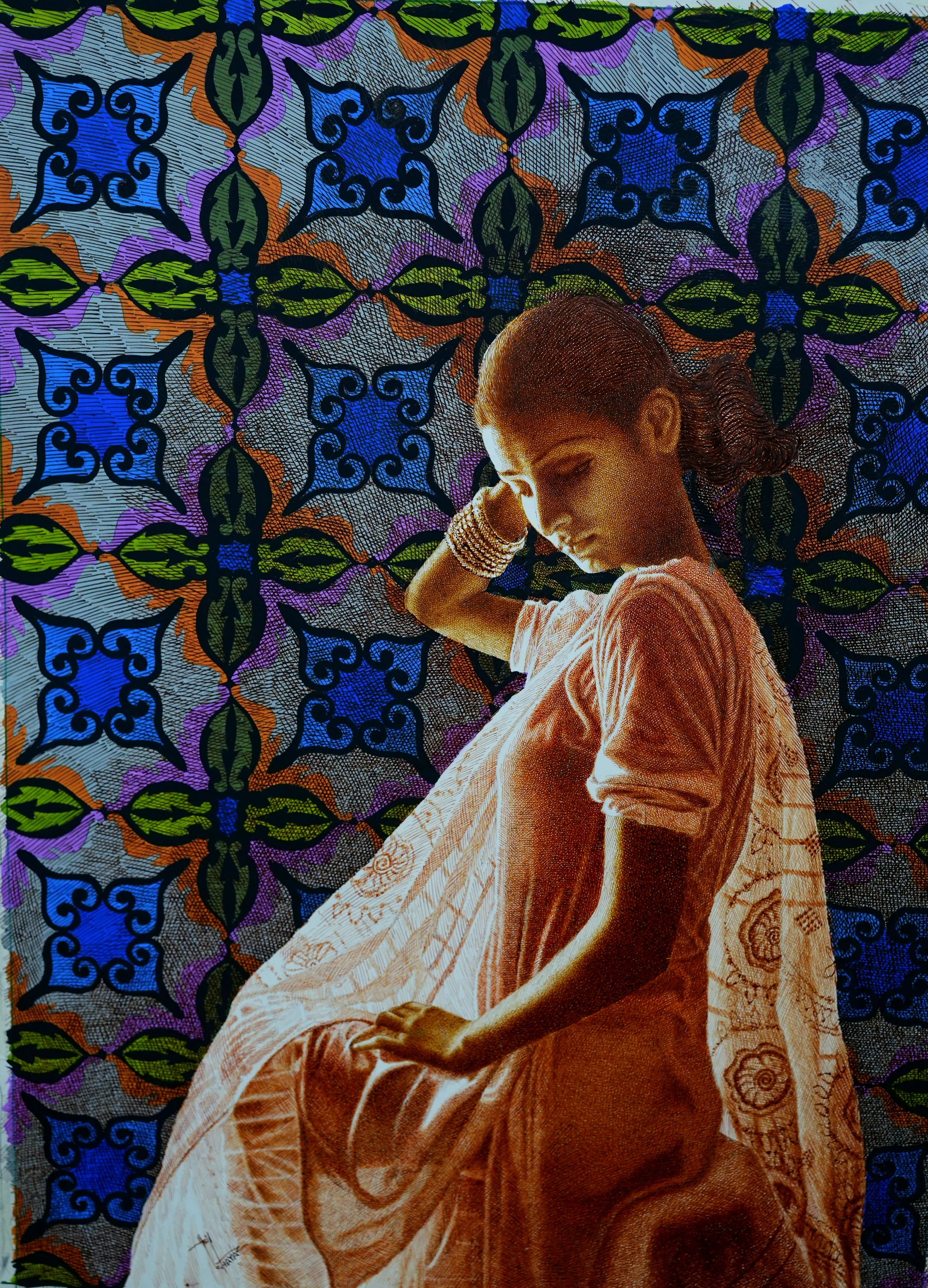 Regular pen and ink artwork by Asif Ghayaz